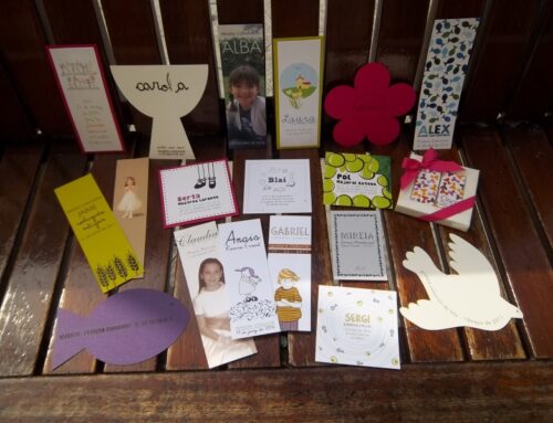 Estampas, recordatorios y puntos de libro de comunión