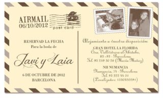 Invitaciones de boda clásicas en Barcelona