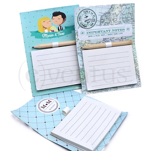 detalle para invitados boda bautizo comunión IMAN LIBRETA PERSONALIZADA