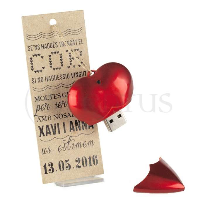 detalle boda usb corazon abierto