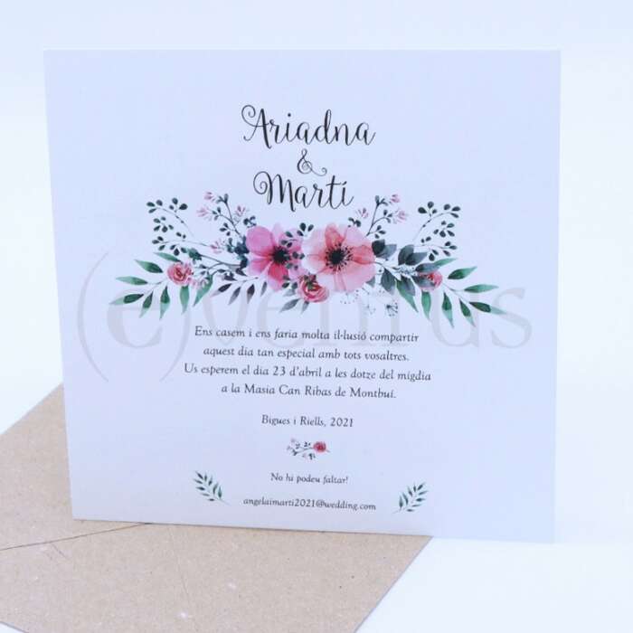 invitacion de boda barcelona sencilla