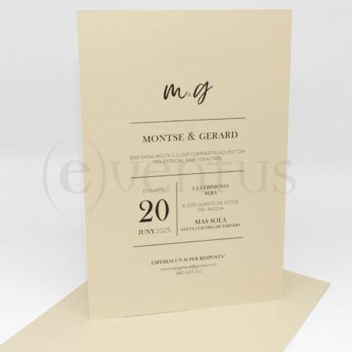 invitacion de boda barcelona sencilla