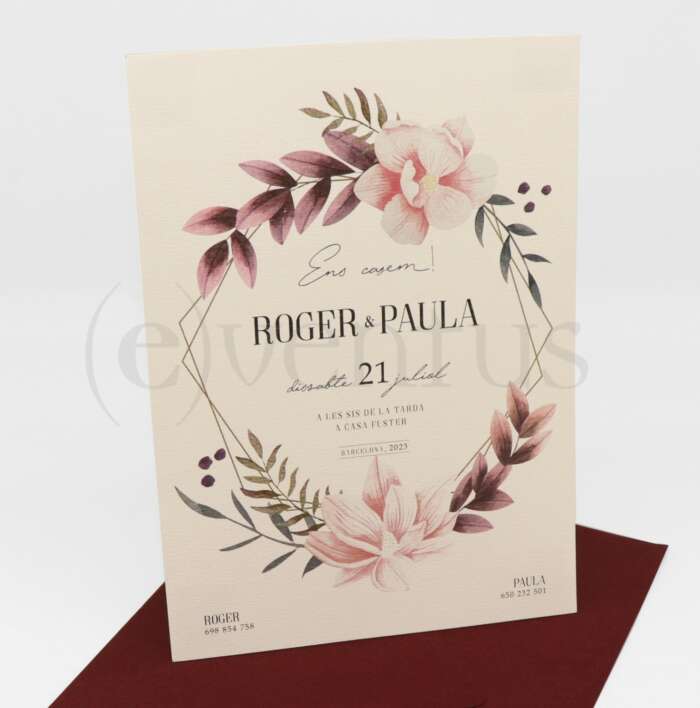 invitacion boda sencilla