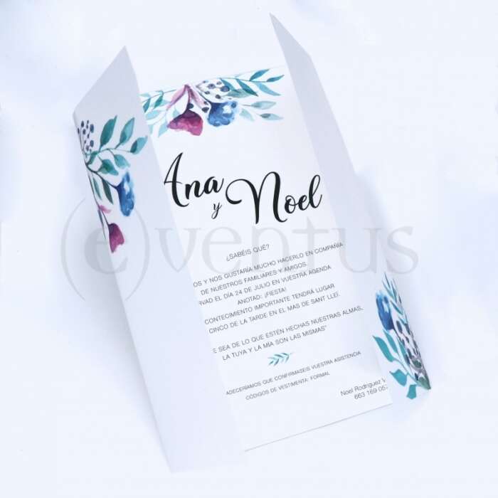 invitaciones boda florales