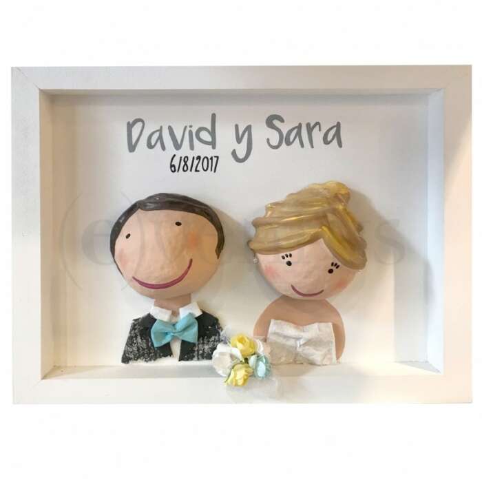 cuadro papel personalizado boda