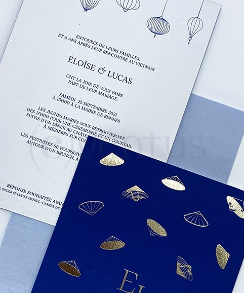 invitaciones boda doradas