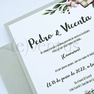 tarjeta de boda con calidad