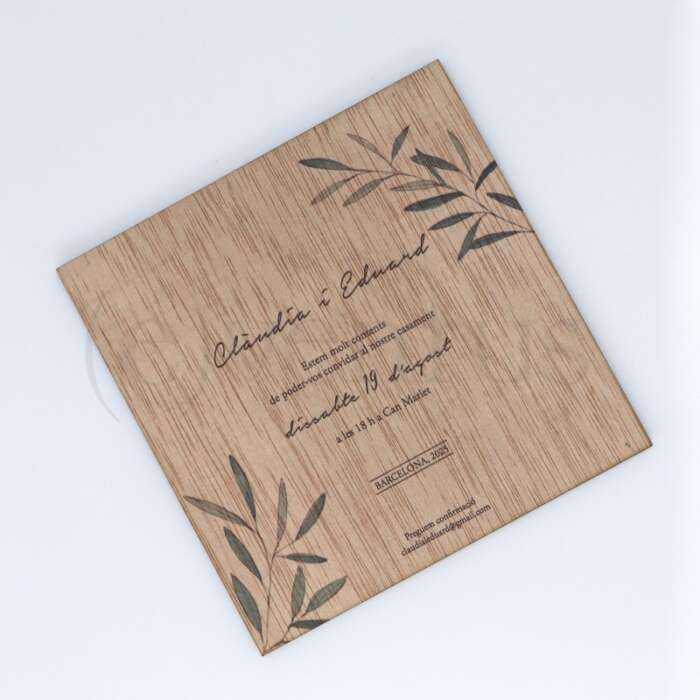 invitaciones madera boda