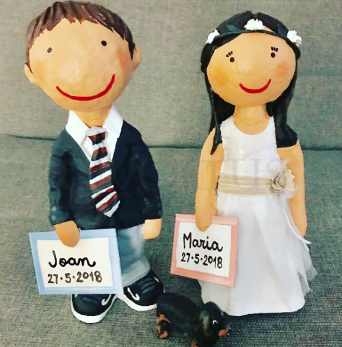 muñeco de comunión papel maché personalizado