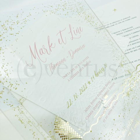 Invitación boda metacrilato