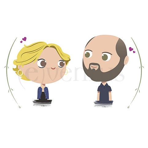 Caricaturas personalizadas boda