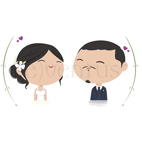 Caricaturas personalizadas boda