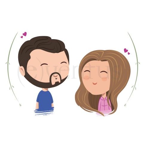 Caricaturas personalizadas boda