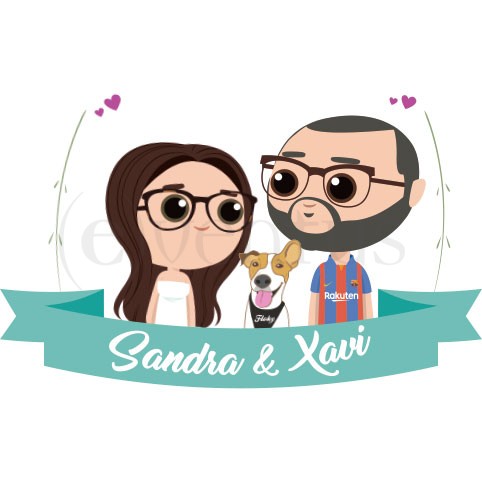caricatura boda personalizada