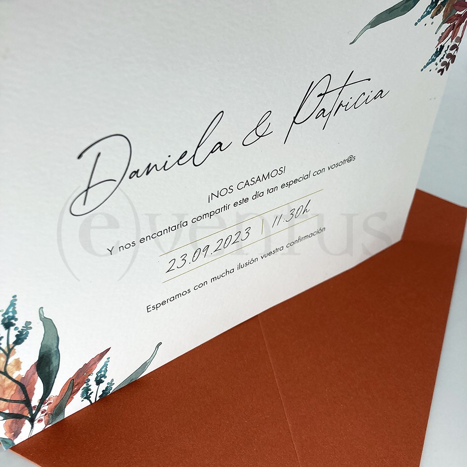 tarjeta de boda sencilla barcelona