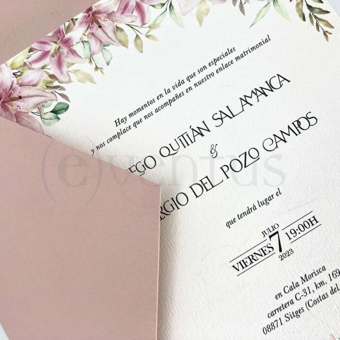 invitacion boda barcelona sencilla