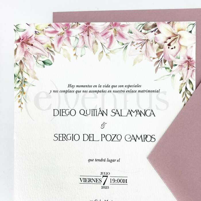 invitacion boda barcelona sencilla