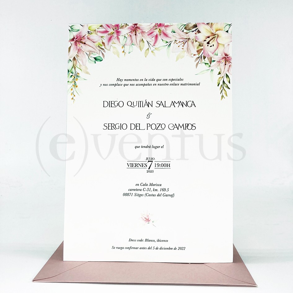 invitacion boda barcelona sencilla